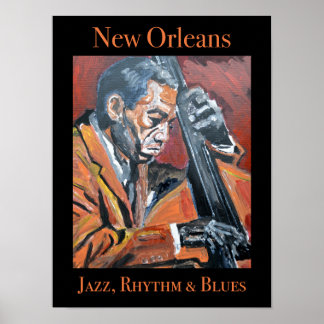 Nieuw-Orleans Dubbele Bas Poster