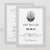Nieuw Orleans Jackson Square Save the Date Kaarten (Voorkant / Achterkant)