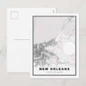 Nieuw-Orleans Kaart (Voorkant / Achterkant)