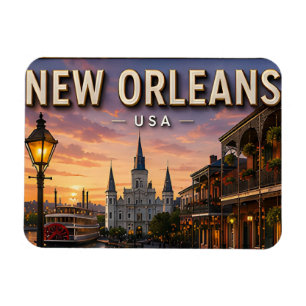 Nieuw-Orleans Louisiana Reis Souvenir Cadeau Magneet