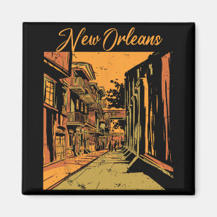 Nieuw-Orleans Louisiana Souvenir Bourbon Street Magneet