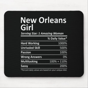 Nieuw Orleans Meisje La Louisiana Grappige Stad Th Muismat