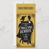 Nieuw-Orleans Soirée Ticket Stijl Kaart (Voorkant)