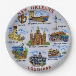 Nieuw-Orleans Souvenir Papieren Borden Bordje