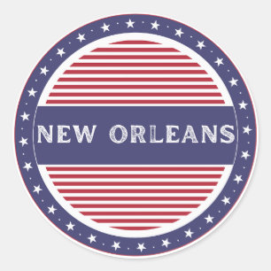 Nieuw-Orleans Stadstrots Embleem – Amerikaanse Ide Ronde Sticker