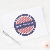 Nieuw-Orleans Stadstrots Embleem – Amerikaanse Ide Ronde Sticker (Envelop)