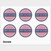 Nieuw-Orleans Stadstrots Embleem – Amerikaanse Ide Ronde Sticker (Vel)