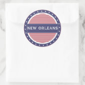 Nieuw-Orleans Stadstrots Embleem – Amerikaanse Ide Ronde Sticker (Tas)
