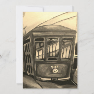 Nieuw Orléans Streetcar Thema Uitnodiging 
