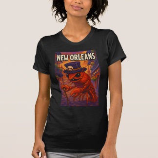 Nieuw-Orléans thema Crawfish Voodooman T-shirt