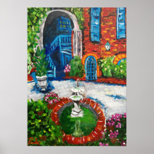 NIEUW ORLEANSCOURTYARD 20 x 28-INCH ART POSTER