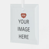 NIEUW! Ornament - Glasvierkant Ornament - Aangepas (Voorkant links)