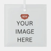 NIEUW! Ornament - Glasvierkant Ornament - Aangepas (Voorkant)