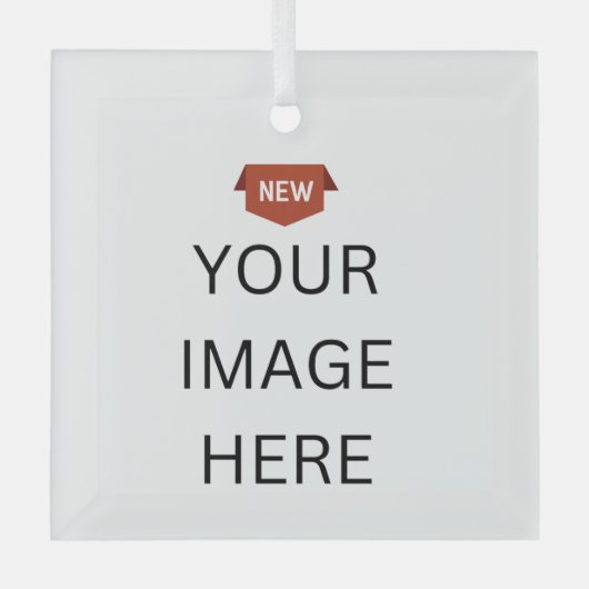 NIEUW! Ornament - Glasvierkant Ornament - Aangepas (Voorkant)