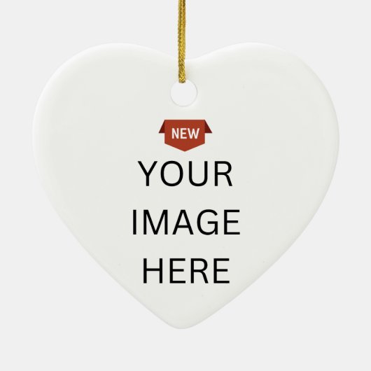 NIEUW! Ornament - Keramisch hart - Custom (Achterkant)