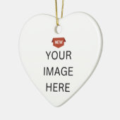 NIEUW! Ornament - Keramisch hart - Custom (Links)