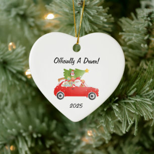 Nieuw Ornament, nieuw rijbewijs, nieuw rijbewijs Keramisch Ornament