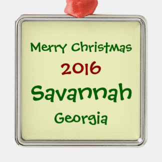 NIEUW ORNMENT SAVANNAH GEORGIA MERRY CHRISTMAS 201 METALEN ORNAMENT