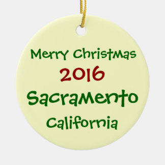 NIEUW ORNMENT VAN DE SACRAMENTO CALIFORNIA CHRISTM KERAMISCH ORNAMENT