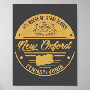 Nieuw Oxford Pennsylvania Daar Begint Mijn Verhaal Poster