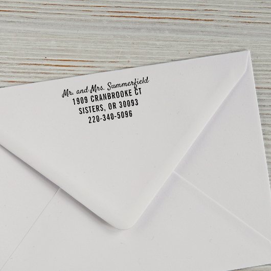 Nieuw paar gepersonaliseerd retour adres zelf-inkt  zelfinktende stempel