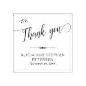 Nieuw Paar Mr en Mrs Naam Bruiloft Dank u Rubberstempel (Afrduk)