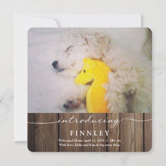 Nieuw pakket introduceren | Aankondiging van Baby (Voorkant)