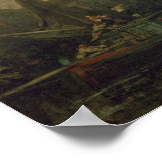 Nieuw paleis van Westminster uit de Theems Poster (Hoek)