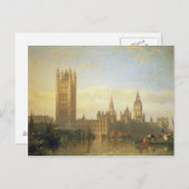 Nieuw Paleis van Westminster van de Rivier Theems Briefkaart (Voorkant / Achterkant)