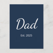 Nieuw pap minimalistisch Vaderdag blauw Feestdagenkaart (Voorkant)