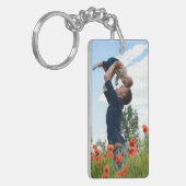 Nieuw Papa Cadeau voor Vaderdag Foto Sleutelhanger (Voorkant Links)
