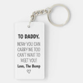 Nieuw Papa Cadeau voor Vaderdag Foto Sleutelhanger (achterkant)