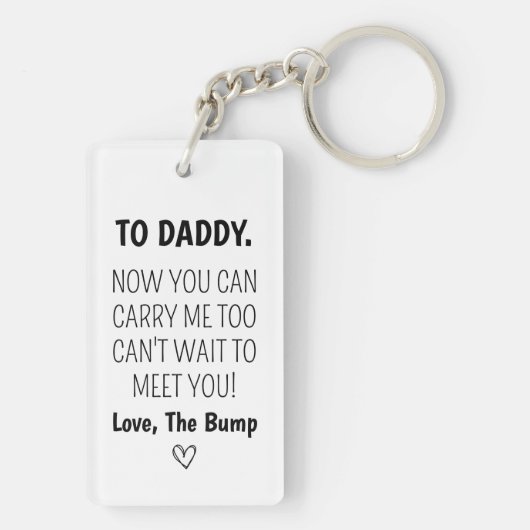 Nieuw Papa Cadeau voor Vaderdag Foto Sleutelhanger (achterkant)