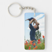 Nieuw Papa Cadeau voor Vaderdag Foto Sleutelhanger (Voorkant)