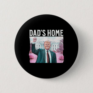 NIEUW! Papa's Home Trump is terug Donkerroze papa' Ronde Button 5,7 Cm