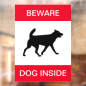 NIEUW! Pas op voor hond binnen - Raamklemmen Raamsticker (Vel 2)