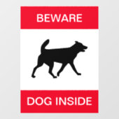 NIEUW! Pas op voor hond binnen - Raamklemmen Raamsticker (Vel)