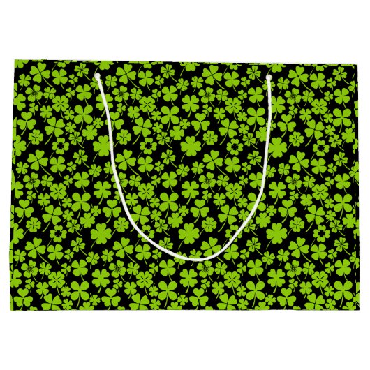 Nieuw patroon.Omkleverbladeren 01 Zwarte BG Groot Cadeauzakje (Achterkant)