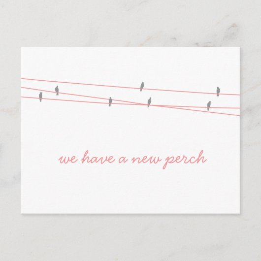 Nieuw Perch Change of Address Briefkaart (Voorkant)