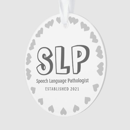 Nieuw personaliseer de Patholoog van de Speech-taa Ornament (voorkant)