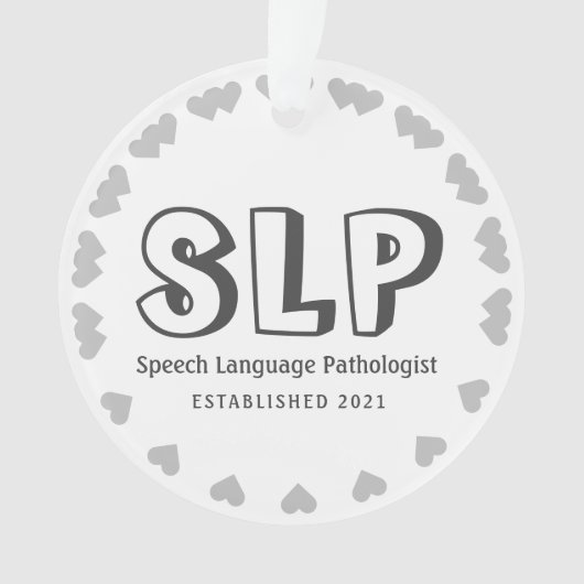 Nieuw personaliseer de Patholoog van de Speech-taa Ornament (voorkant)