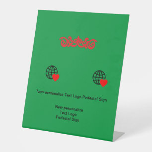 Nieuw personaliseer Tekst Logo Pedestal Sign Reclamebord Met Voetstuk