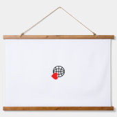 Nieuw Personaliseer Tekst Logo Wood Topped Wall Ta Hangend Wandkleed (Voorkant)