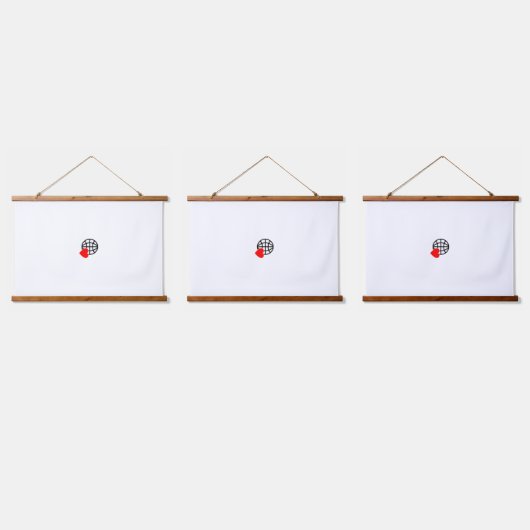 Nieuw Personaliseer Tekst Logo Wood Topped Wall Ta Hangend Wandkleed (Driedubbel)