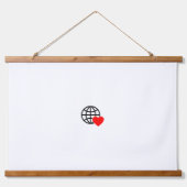 Nieuw Personaliseer Tekst Logo Wood Topped Wall Ta Hangend Wandkleed (Voorkant 3)