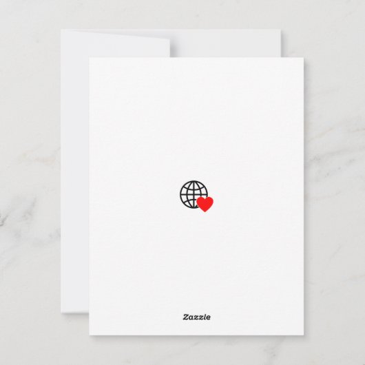 Nieuw Personalize Text Logo Flat Holiday Kaart (Achterkant)