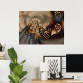 Nieuw Pet 2 Abstracte fijne fractale kunst Poster (Thuiskantoor)