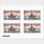 Nieuw Pistool Rechten Gear Rechthoekige Sticker (Vel)