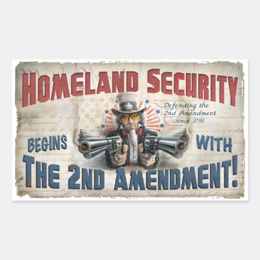 Nieuw Pistool Rechten Gear Rechthoekige Sticker (Voorkant)