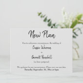 Nieuw plan: bruiloft zwart op grijze Kaart uitgest (Staand voorkant)